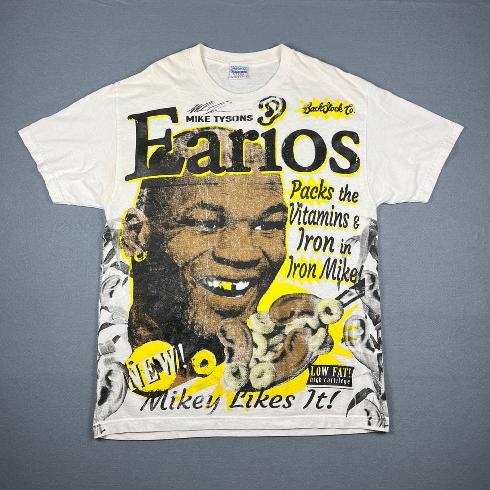 Backstock Co Mike Tyson Earios Holyfield Fresh Ears Bootleg Graphic T-Shirt